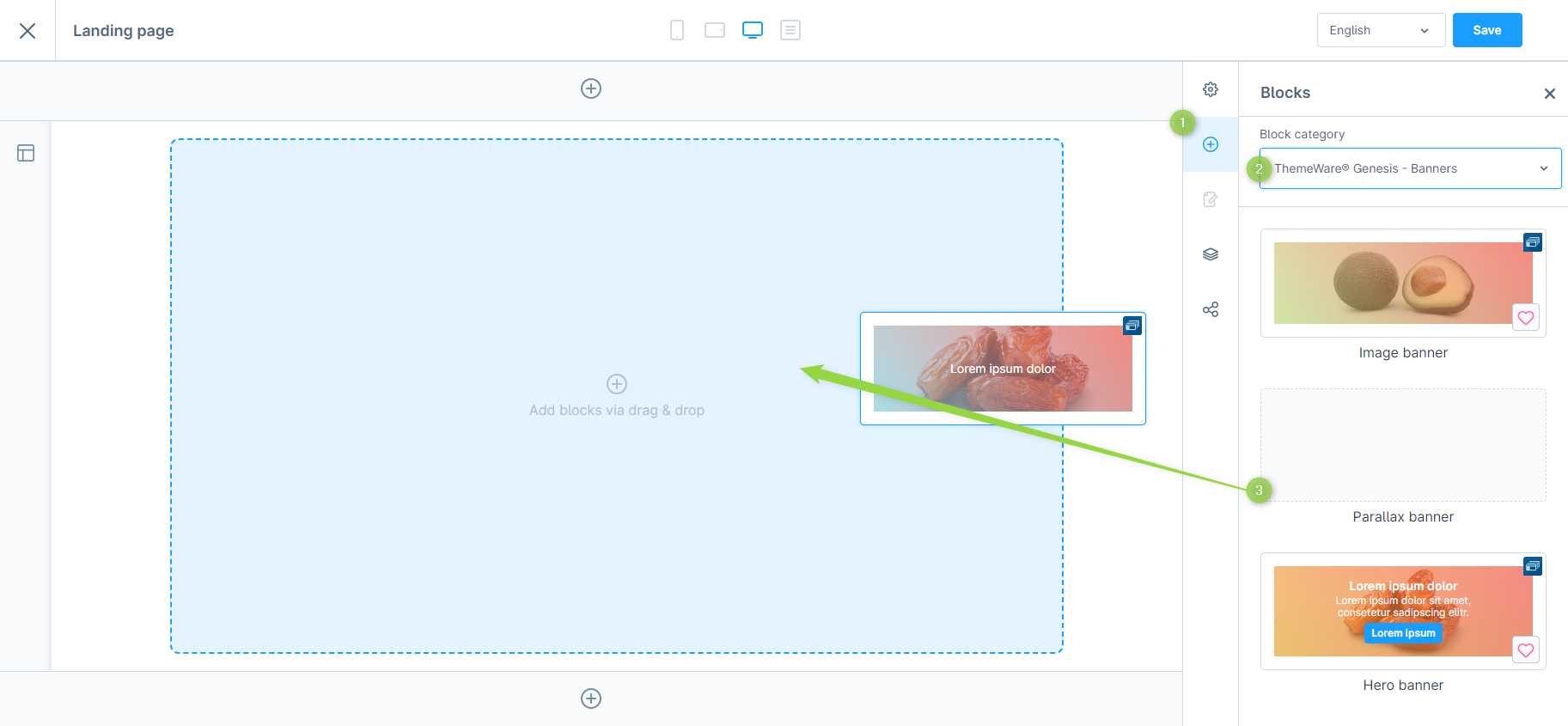 Adding a banner CMS block