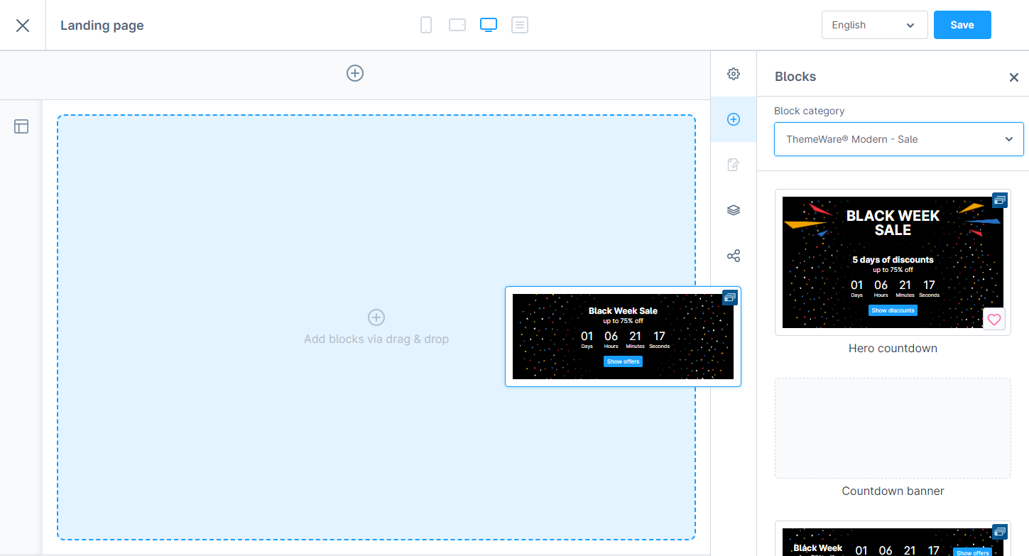 Add a "Sale" CMS block