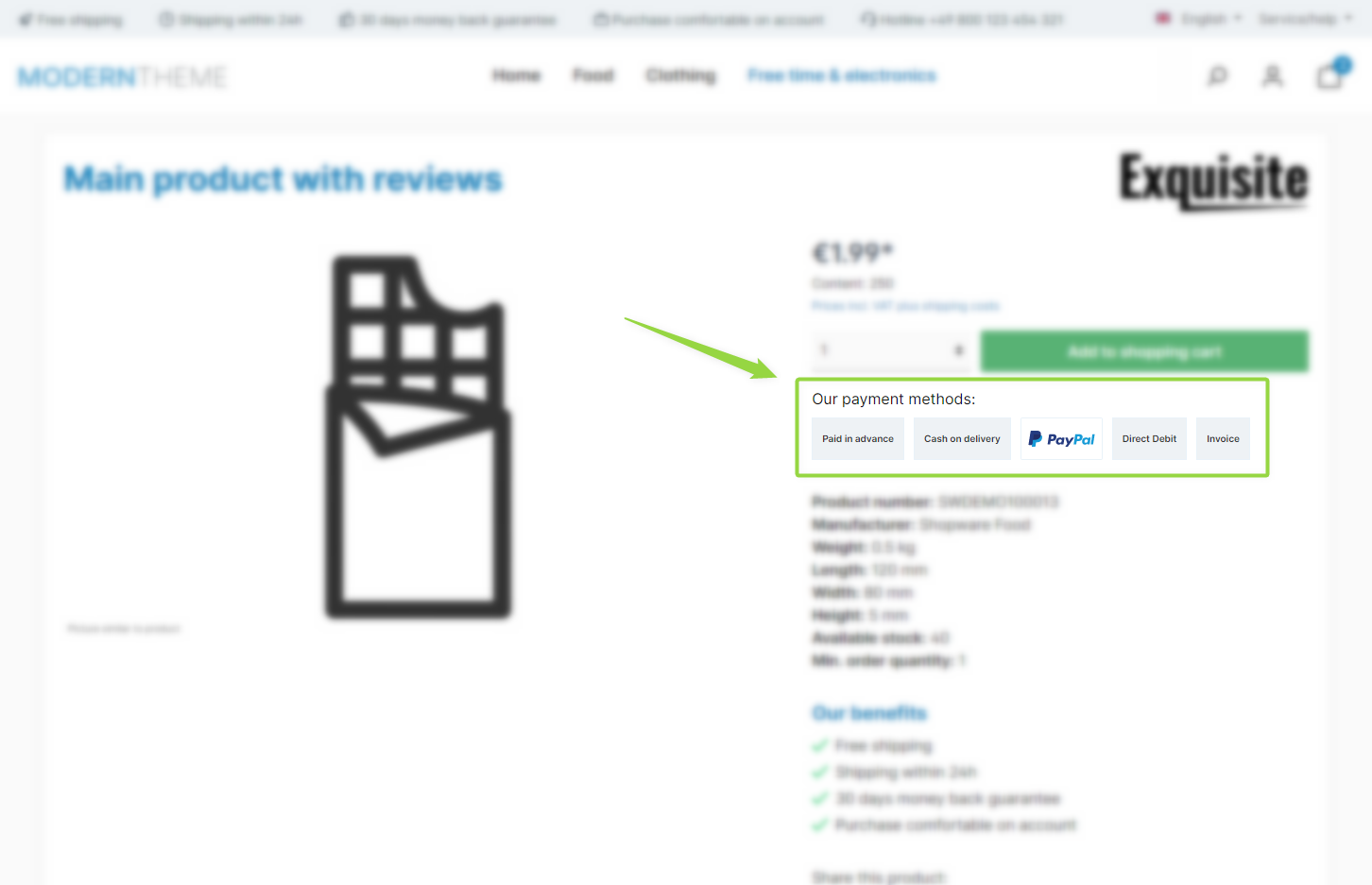 ThemeWare® "Payment methods on product pages"