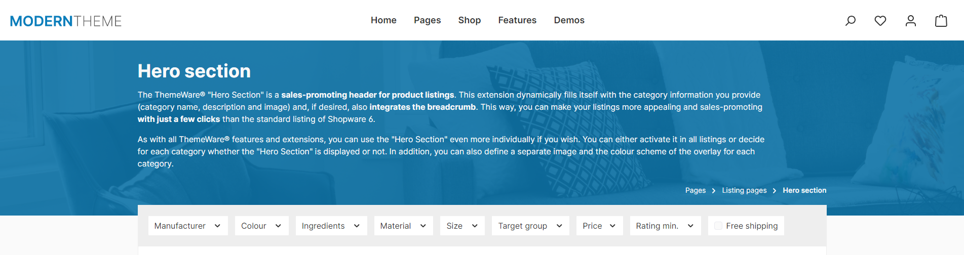 ThemeWare® "Hero section"