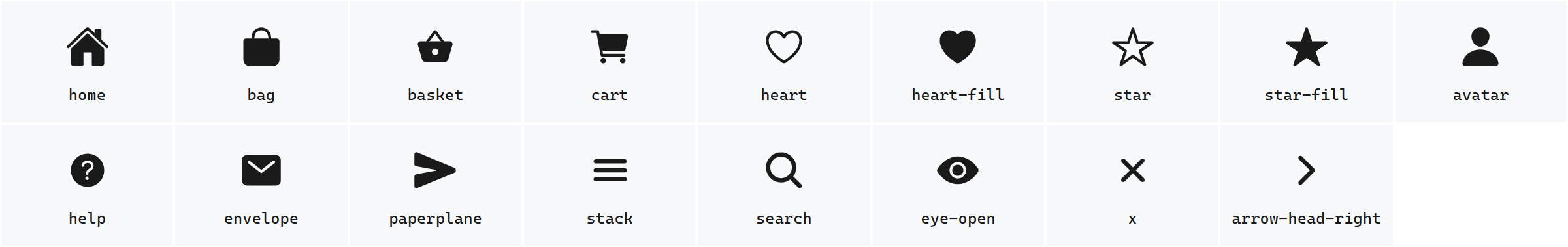 Ionicons - Filled