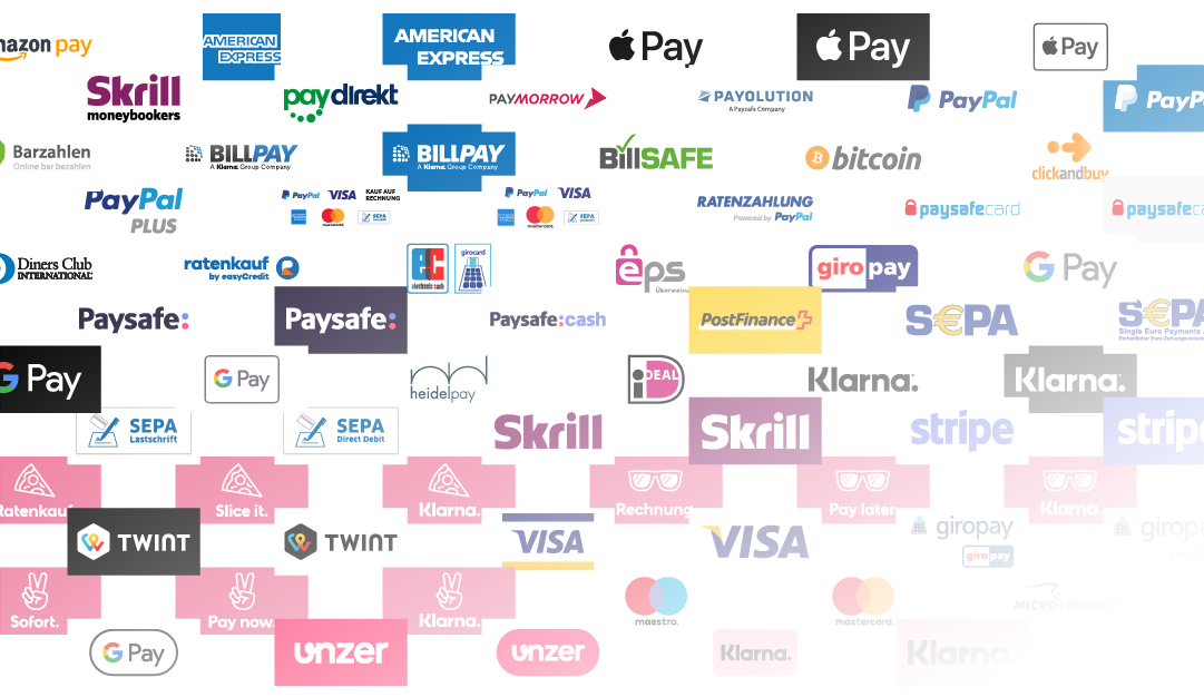 Payment method logo set from the ThemeWare® Utilities
