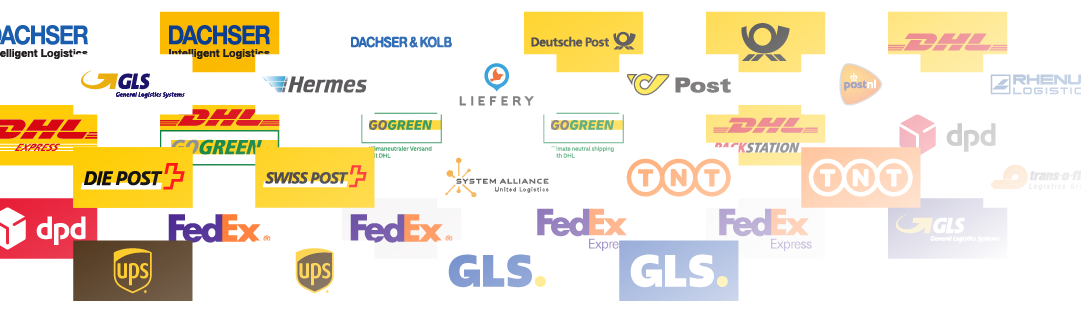 Shipping method logo set from the ThemeWare® Utilities