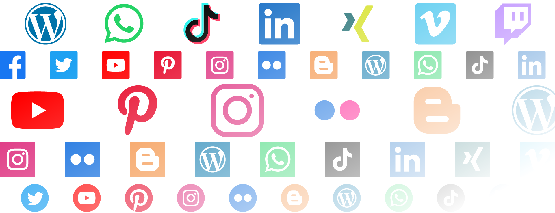 ThemeWare® Social icons