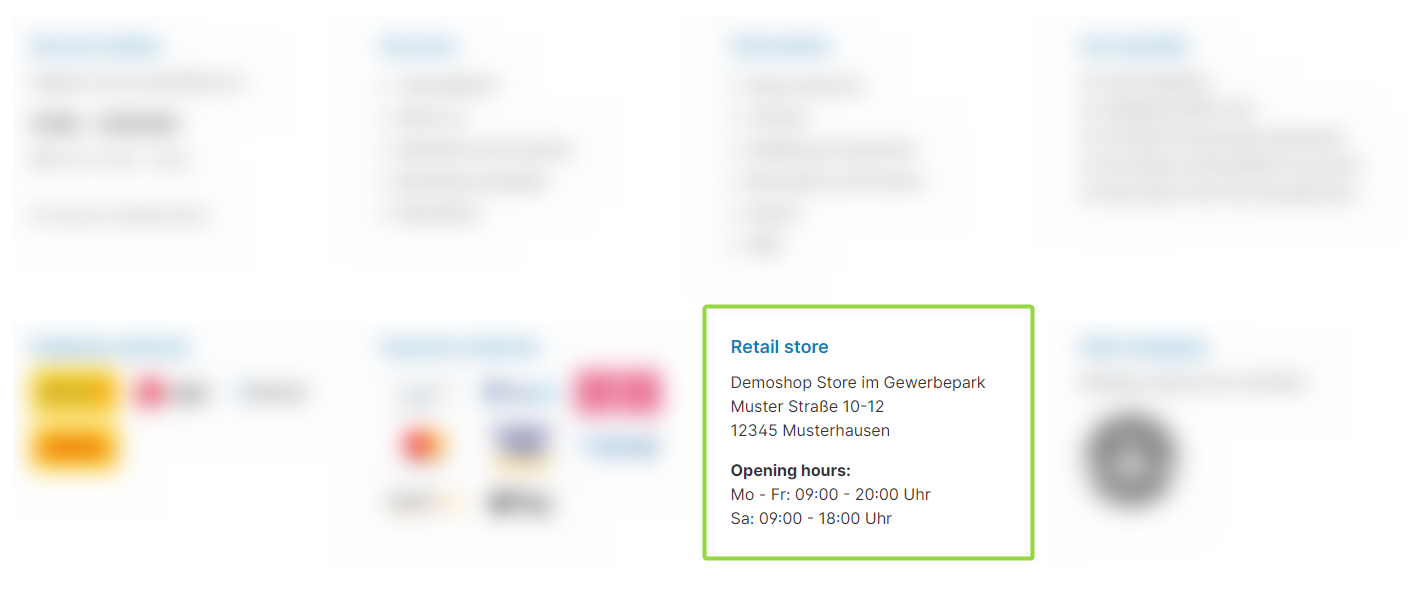 ThemeWare® "Location or retail store" widget