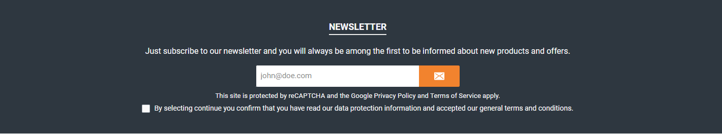"Newsletter" widget